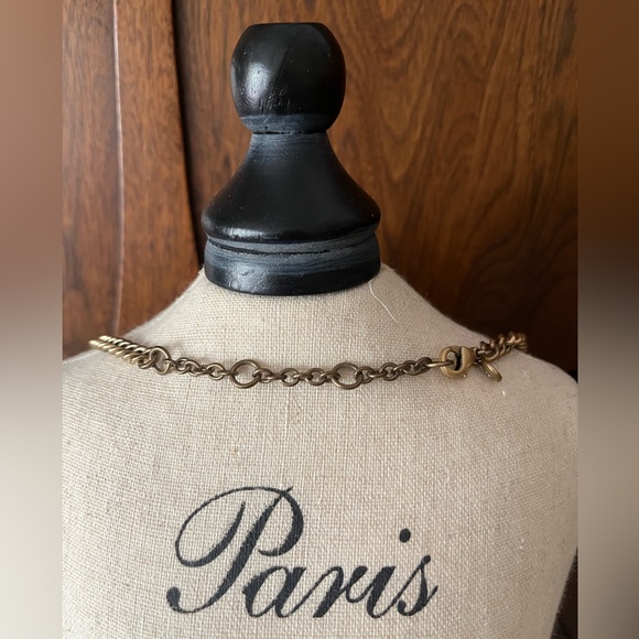 J. Crew tortoise and crystal statement necklace. - Picture 3 of 4